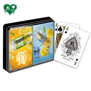 Custom Plastic Playing Cards Poker Card Double Deck Set Box