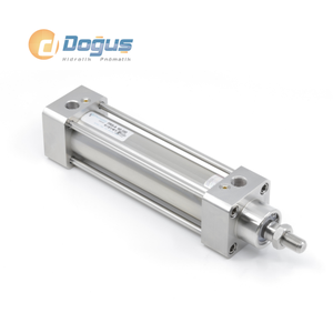Cilindro Neumático de Acero Inoxidable con Amortiguación y Magnético de la Serie PRS 80 - Product Image 1