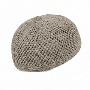 Gorro de Oración Kufi Tejido para Hombre, Transpirable, Gorro Abierto, Ligero, Gorro Musulmán, Gorro Islámico para Oración, Versátil para Uso Diario - Product Image 6