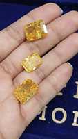 Diamante creado en laboratorio elegante al por mayor, amarillo vivo elegante, 4ct VS1, corte radiante, certificado IGI, Diamante CVD HPHT cultivado en laboratorio
