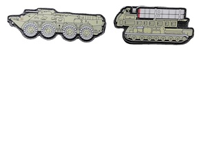 Patch en PVC de qualité supérieure, tissu sergé, fabriqué en usine, léger, logos en relief décorés sur le tissu, disponible à la vente, patch en PVC - Product Image 2