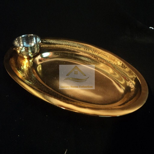 Puce de collection de luxe et trempette couleur or fournitures décoratives pour la maison en acier inoxydable de la collection de maison de luxe table à manger - Product Image 4