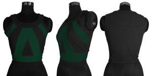 Tops de punto de moda deportivos exclusivos de Indian Boutique para mujer, ropa regular cómoda, Tops cortos formales, apliques verdes - Product Image 4