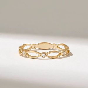 Anillo de Compromiso con Moissanita de Diseño Clásico Más Vendido, Corte Redondo Pequeño, Engaste de Bisel, para Novia - Product Image 1