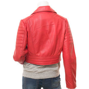 Hot Selling Women's Fashion Satin Leather Jackets Plain Dyed Fully <b>Zipper</b> Closure Breathable <b>Waterproof</b> Eco-Friendly High - Product Image 2