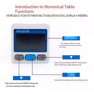 สวิตช์แรงดันดิจิตอล SMC รุ่น ISE30A เกจวัดแรงดันสุญญากาศ ZSE30AF ตัวควบคุมแรงดันสุญญากาศแบบบวกและลบ - Product Image 2