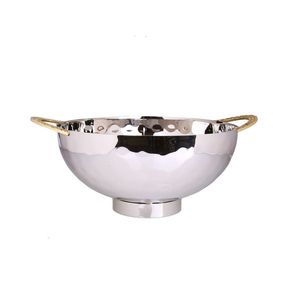 Champagne bowl With Gold Finished Stainless Steel Round Wine Cooler for Beer Soft <b>Drink</b> Party Home Barware Use - Product Image 5