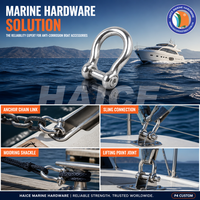 Accastillage marin en acier inoxydable 316, manille forgée pour ancre de proue, goupille hexagonale de 12 mm, type européen, accessoires pour bateaux et yachts