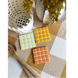 ชุดจานรองแก้วโมเสคแก้วทรงสี่เหลี่ยม งานศิลปะ คุณภาพส่งออก เป็นมิตรกับสิ่งแวดล้อม สำหรับโต๊ะกาแฟ ห้องครัว สำนักงาน ราคาขายส่ง - Product Image 1