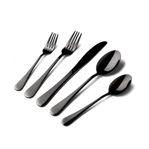 hot sale Gold Embossed Traditional Cutlery Stainless Steel Titanium gold <b>Flatware</b> <b>Set</b> Safe and healthy for daily use - Product Image 2