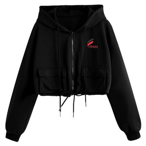 Sudadera con capucha y Top corto personalizado para mujer, sudaderas con capucha informales, Jersey recortado, Sudadera con capucha de gran tamaño para mujer - Product Image 1