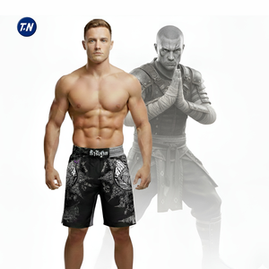 Conjuntos de Rashguard de MMA para Hombre de Alta Calidad con Estampado por Transferencia de Calor, Diseño Ergonómico, Pantalones Cortos de Poliéster de Cintura Media, Estilo Casual - Product Image 2