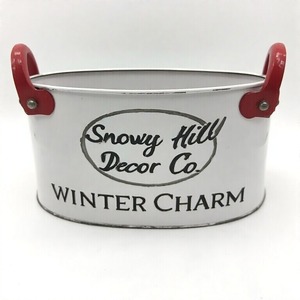 Maceta de cubo de abedul Noel con aspecto antiguo, perfecta para la temporada de vacaciones, exhibiciones de plantas verdes y estilo de puerta delantera - Product Image 6