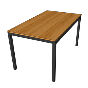 BFBA001-Assembly Required 80x140cm Bamboo Wood Dining Table with <b>U</b>-Shaped Legs for Home Bar or Office <b>Living</b> Room Furniture - Product Image 4