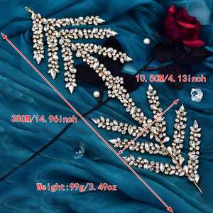 Tiara de Lujo Bridella BHP425-S con Pedrería Plateada para Bodas, Bailes de Graduación y Eventos Formales - Ajuste Cómodo, Concha de Ópalo, Jade y Circonita - Product Image 4