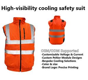 Chaleco Refrigerante Peltier de Alta Visibilidad para Hombre, Ropa de Trabajo Transpirable y Ecológica con Aire Acondicionado y Tiras Reflectantes - Product Image 3