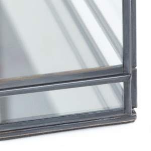 Porte-bougie en verre transparent avec cadre en métal noir de style nordique Lanternes multi-formes Pots à bougies pour la maison et le jardin - Product Image 3