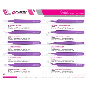 Pinzas para Extensión de Pestañas Semicurvas, Logotipo Personalizado OEM ODM, Herramientas para Injerto de Pestañas Disponibles en Todos los Colores - Product Image 6
