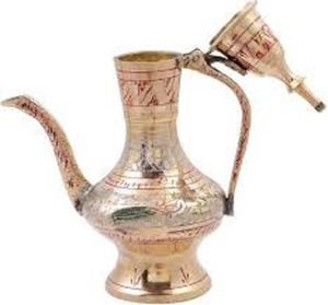 Aftaba กับทองตกแต่งทองเหลือง Aftaba เคลือบ - Product Image 1