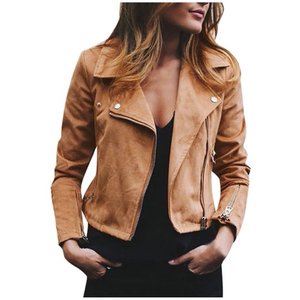 2025 Clearance Women Faux Leather Short <b>Jacket</b> Zip Up Moto Biker Slim Fit <b>Jackets</b> Coat Lightweight <b>Bolero</b> Motorcycle Outwear - Product Image 5