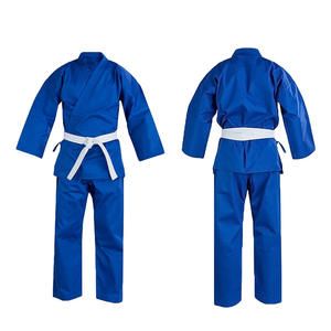 Fabricante altamente recomendado Kata Jiu Jitsu Kimono azul de manga larga Traje de Karate Logotipo personalizado Estiramiento Ropa de artes marciales - Product Image 1