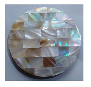 Unfinished Natural Wood Pieces Small Wood Slices Bulk Custom Classic Eco-Friendly Marble Wood <b>Coaster</b> <b>Set</b> Handmade - Product Image 3