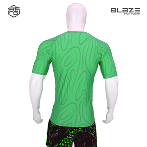 Venta al por mayor Bjj rash guard personalizado sublimación impresa manga corta MMA Rash guards - Product Image 4