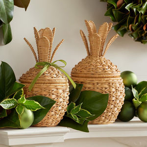 Best Quality Fruit Shape <b>Rattan</b> <b>Basket</b> Pineapple Kid Bed Room Decoration Handmade Natural <b>Baskets</b> Wholesale - Product Image 6