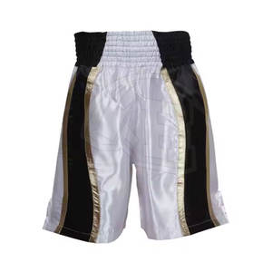 Short de boxe en satin classique pour homme et unisexe Couleur personnalisée Motif solide Impression numérique Vêtements d'entraînement et de gymnastique - Product Image 5