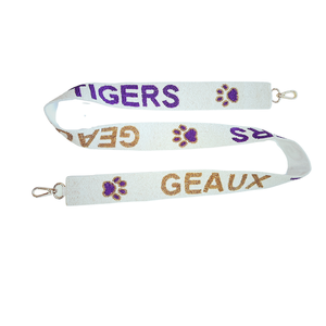 Geaux Tigers Beaded Crossbody <b>Purse</b> Strap for Tote Bags and Clutch Hot Selling Straps From India with Customization - Product Image 6