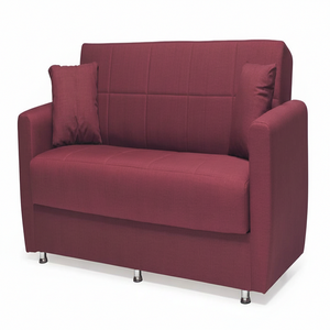 European Style Convertible <b>Sofa</b> Bed Storage Extendable Design Solid Wood Frame Fabric Upholstery Click Clack Mechanism - Product Image 1