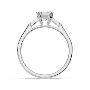 แหวนหมั้นเพชรทรงเหลี่ยมมรกต 2.50 กะรัต เพชรเลี้ยงในห้องปฏิบัติการ ได้รับการรับรองจาก IGI ทองคำแท้ 14K แหวนแต่งงานแบบโซลิแตร์สำหรับผู้หญิง - Product Image 3