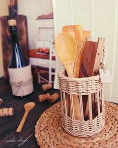 Porte-ustensiles de cuisine en rotin les plus populaires/porte-couverts en osier pour couverts/porte-compartiments de table en rotin - Product Image 4