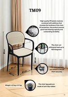 Ensemble de meubles d'extérieur durables en plastique noir TM09 & MN01 - Design moderne élégant pour la cour et le parc