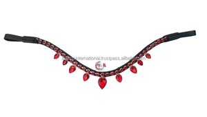 Bandeau à sourcils incurvé de l'Ouest conçu par des experts équestres en gros pour les sports d'équitation logo personnalisé activités de plein air - Product Image 3