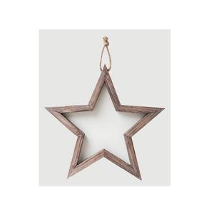 Nouvel arrivage d'étoiles mixtes Décorations d'arbre de Noël Ornements suspendus en fer et en bois pour festivals et événements - Product Image 3