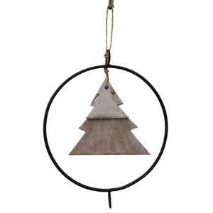 Decoración de árbol de Navidad, ornamento colgante de Ángel de Navidad hecho a mano, personalizado, oro de hierro, acabado antiguo - Product Image 6