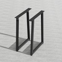 Pieds de table à café et à manger modernes et durables en acier noir de luxe pour cuisine, salon, ferme, appartement, maison, bureau