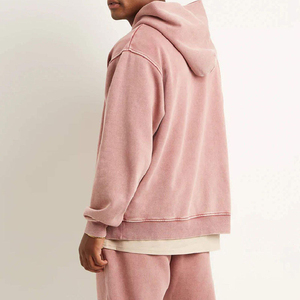 2025 New Arrival Unisex Cotton Acid Wash Hooded Tracksuit Printed Flared Joggers Breathable Fleece <b>Sweatpants</b> <b>Set</b> - Product Image 4