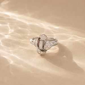 แหวนทองชุบ 18K ดีไซน์วินเทจทรงบลูม ฮาโล - Product Image 5