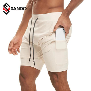 Short d'entraînement de gymnastique avec logo personnalisé pour hommes et femmes, coton et polyester, spandex, doux et solide, jogging décontracté Service OEM - Product Image 2