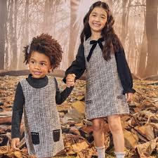 Conjunto de falda de vestido Sisters, diseño de serie para niñas, tela de poliéster de calidad, vestido, diseño de lazo, personalización - Product Image 2