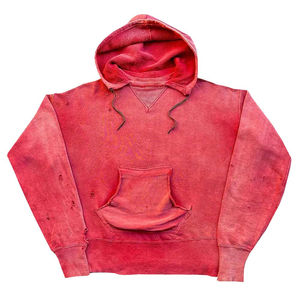 Pull à capuche délavé à l'acide de qualité supérieure à manches longues pour hommes adultes avec logo personnalisé Design de détresse et ficelle 100% coton - Product Image 1