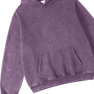Sweat à capuche surdimensionné pour homme, lavage à l'acide violet, molleton lourd, pull streetwear, logo personnalisé vintage, coton épais, chaud, vente d'hiver - Product Image 5