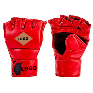 Gants de MMA pour hommes, nouveau style, logo personnalisé, prix bas, 100% cuir véritable respirant, design demi-doigts, meilleure qualité - Product Image 1