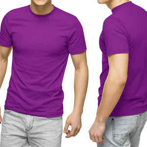 T-shirts pour hommes à col rond, épaules tombantes, manches courtes, couleur unie, taille personnalisable, 100% coton, coupe ample - Product Image 4