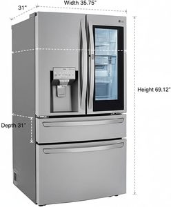 Mejor oferta para un nuevo modelo de 36 pulgadas de ancho y 22.5 Cu. Refrigerador con Puerta Francesa con Certificación Energy Star - Product Image 1
