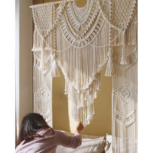 Extra Large Boho <b>Macrame</b> Wedding Backdrop Elegant <b>Curtain</b> for Ceremony Arch Wall Decoration for Your Bridal Ceremony - Product Image 4