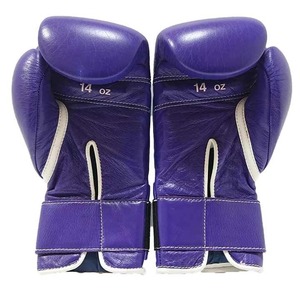 Gants d'entraînement de boxe Velcro violet de haute qualité et abordables en couleur et design de taille personnalisés pour la compétition de boxe - Product Image 4