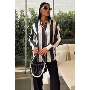 Camisa Ligera de Chifón Satinado a Rayas 3428 - Product Image 6